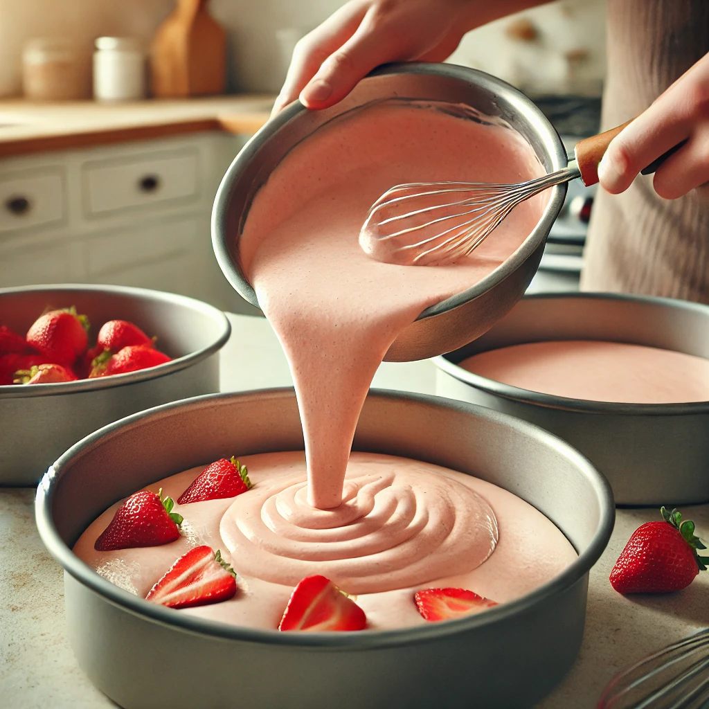 Baking Strawberry Cake